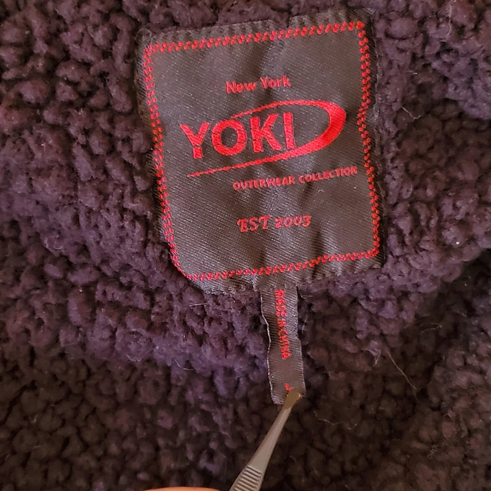 ◇◇ Yoki Gray Sherpa Lined Hoodie Size Youth Large